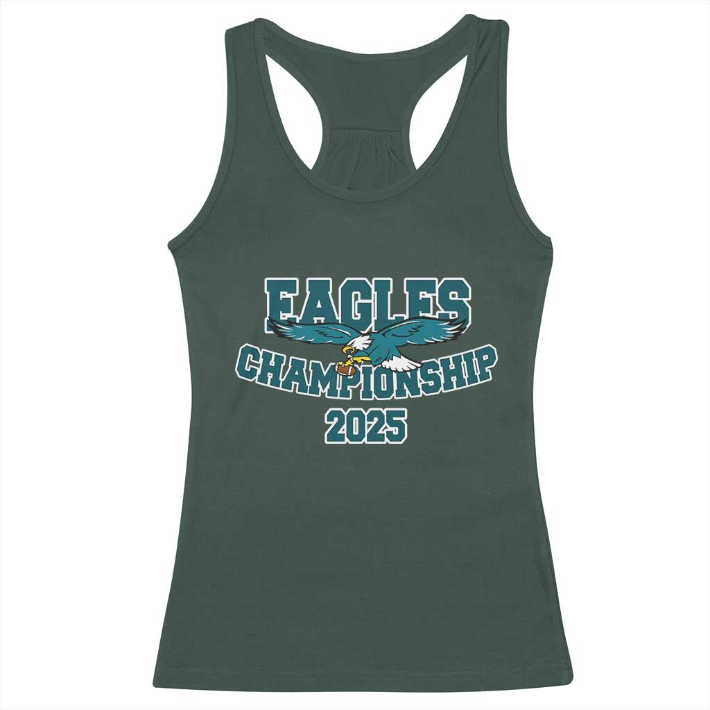 Celebrated Eagles Racerback Tank Top Championship 2025 TS02 Dark Forest Green Print Your Wear