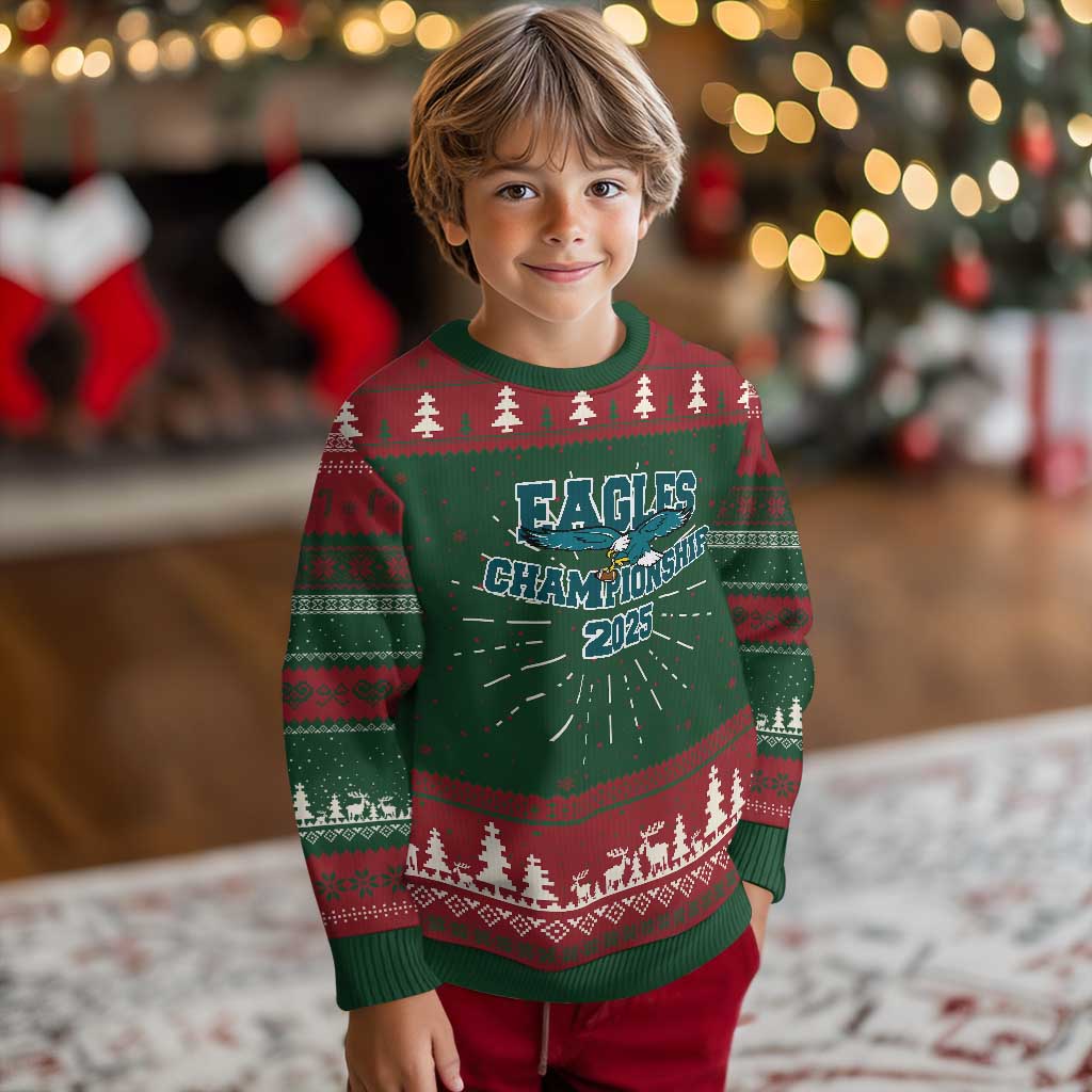 Celebrated Eagles Knit Sweatshirt Championship 2025 TS02 Christmas Print Your Wear