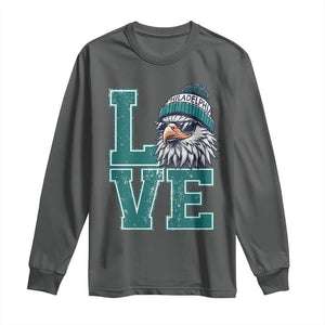 Eagles Inspirational Long Sleeve Shirt LOVE Cool Eagle Lover Vintage TS02 Dark Heather Print Your Wear