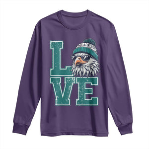 Eagles Inspirational Long Sleeve Shirt LOVE Cool Eagle Lover Vintage TS02 Purple Print Your Wear