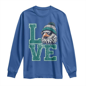 Eagles Inspirational Long Sleeve Shirt LOVE Cool Eagle Lover Vintage TS02 Royal Blue Print Your Wear