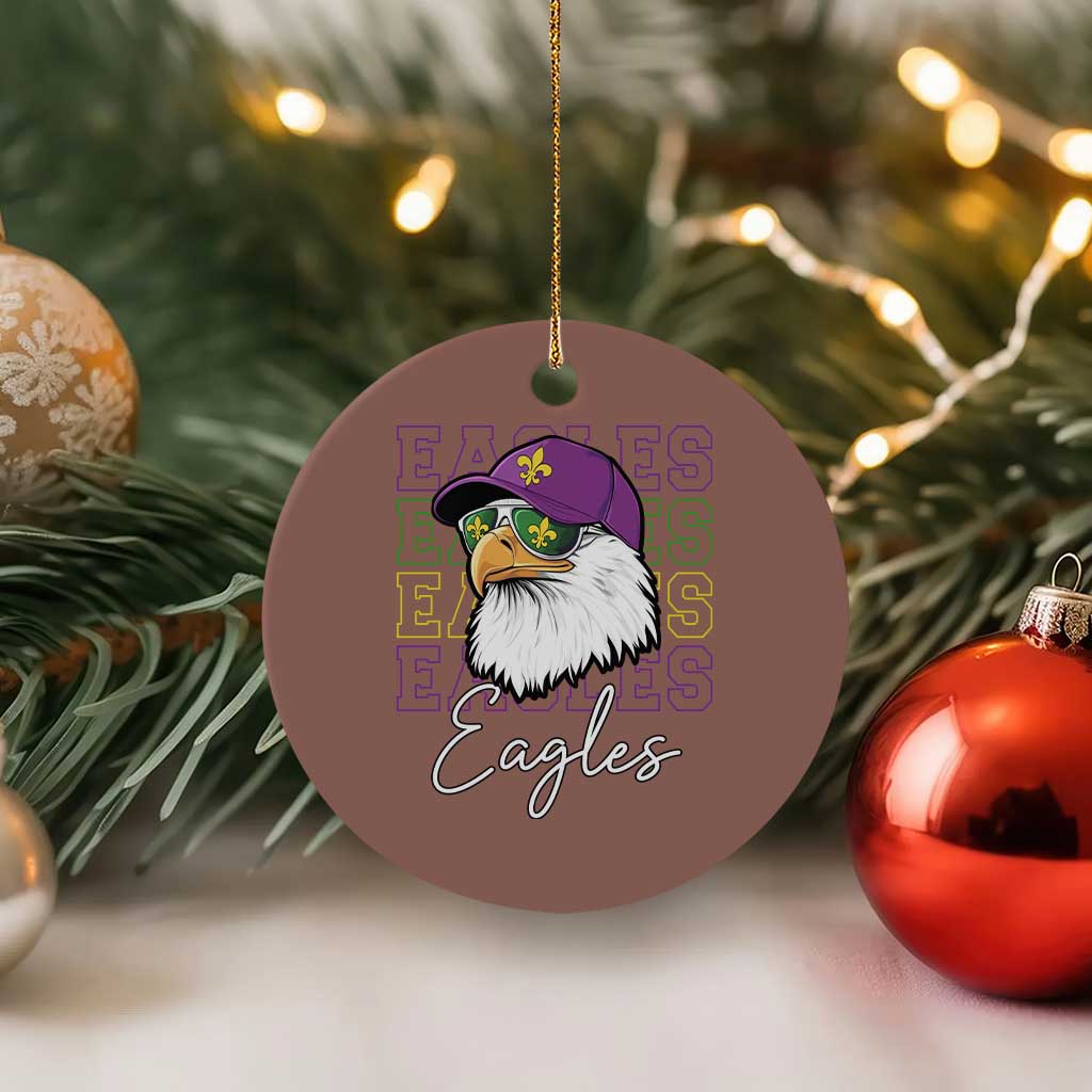 Mardi Gras Eagles Ceramic Ornament 2025 Champs NOLA Louisiana TS02 1pc Mocha Print Your Wear
