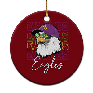 Mardi Gras Eagles Ceramic Ornament 2025 Champs NOLA Louisiana TS02 1pc Red Print Your Wear
