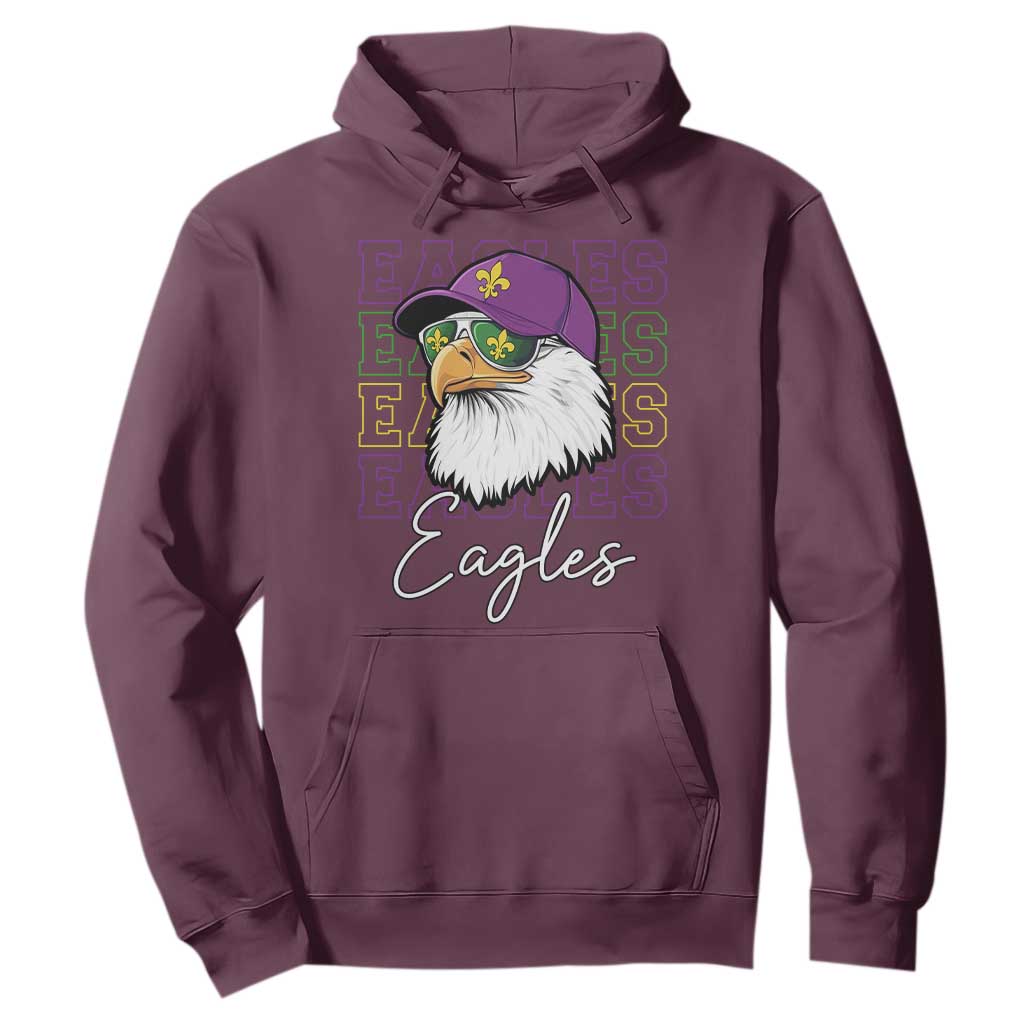 Mardi Gras Eagles Hoodie 2025 Champs NOLA Louisiana TS02 Maroon Print Your Wear