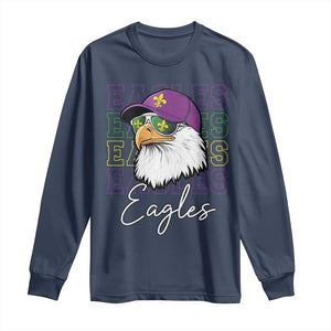 Mardi Gras Eagles Long Sleeve Shirt 2025 Champs NOLA Louisiana TS02 Navy Print Your Wear