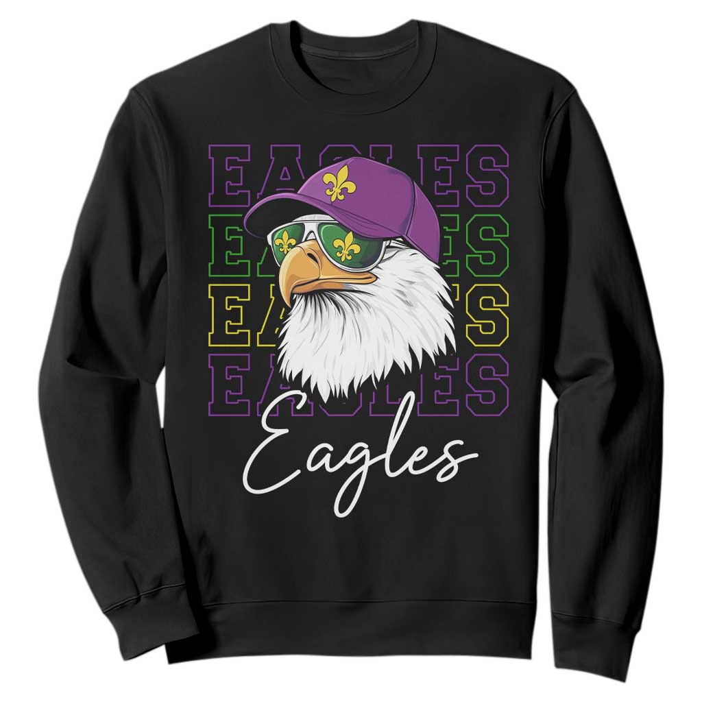 Mardi Gras Eagles Sweatshirt 2025 Champs NOLA Louisiana TS02 Black Print Your Wear