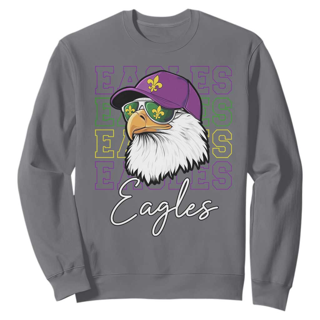 Mardi Gras Eagles Sweatshirt 2025 Champs NOLA Louisiana TS02 Charcoal Print Your Wear