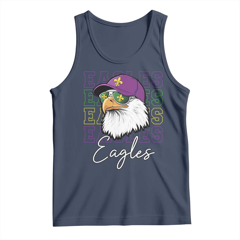 Mardi Gras Eagles Tank Top 2025 Champs NOLA Louisiana TS02 Navy Print Your Wear