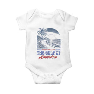 Welcome To America's Gulf Baby Onesie Retro Vintage Beach TS02 White Print Your Wear