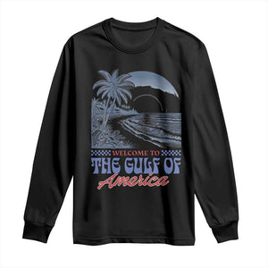 Welcome To America's Gulf Long Sleeve Shirt Retro Vintage Beach TS02 Black Print Your Wear