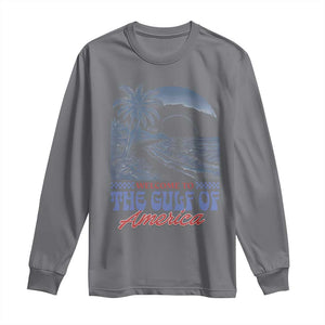 Welcome To America's Gulf Long Sleeve Shirt Retro Vintage Beach TS02 Charcoal Print Your Wear