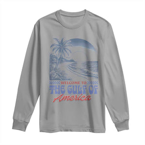 Welcome To America's Gulf Long Sleeve Shirt Retro Vintage Beach TS02 Sport Gray Print Your Wear