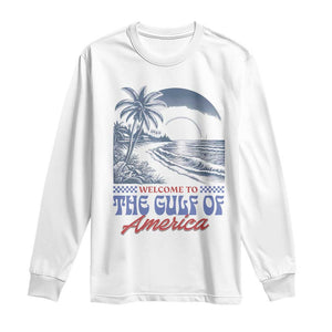 Welcome To America's Gulf Long Sleeve Shirt Retro Vintage Beach TS02 White Print Your Wear