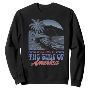 Welcome To America's Gulf Sweatshirt Retro Vintage Beach TS02 Black Print Your Wear