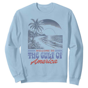 Welcome To America's Gulf Sweatshirt Retro Vintage Beach TS02 Light Blue Print Your Wear