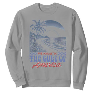 Welcome To America's Gulf Sweatshirt Retro Vintage Beach TS02 Sport Gray Print Your Wear