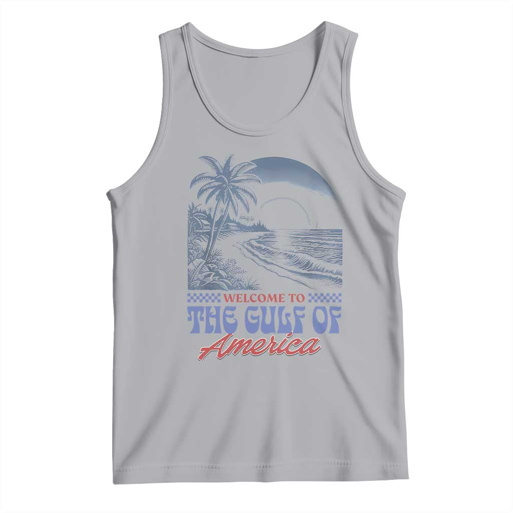 Welcome To America's Gulf Tank Top Retro Vintage Beach TS02 Athletic Heather Print Your Wear