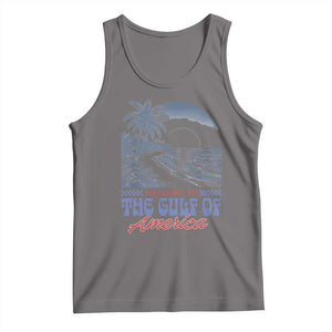 Welcome To America's Gulf Tank Top Retro Vintage Beach TS02 Deep Heather Print Your Wear