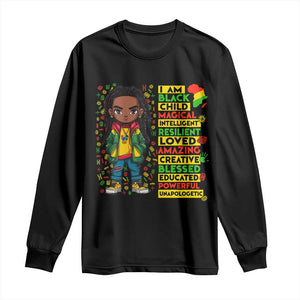 I Am Black Child Long Sleeve Shirt Locd Boy African American Pride Black History Month TS02 Black Print Your Wear