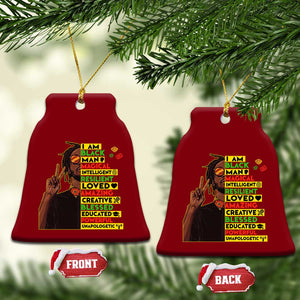 I Am Black Man Ceramic Ornament Cool Locd African American Pride Black History Month TS02 Print Your Wear