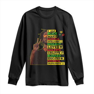 I Am Black Man Long Sleeve Shirt Cool Locd African American Pride Black History Month TS02 Black Print Your Wear