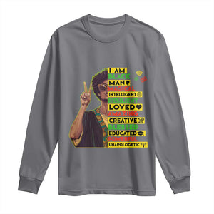 I Am Black Woman Long Sleeve Shirt Afro African American Pride Black History Month TS02 Charcoal Print Your Wear