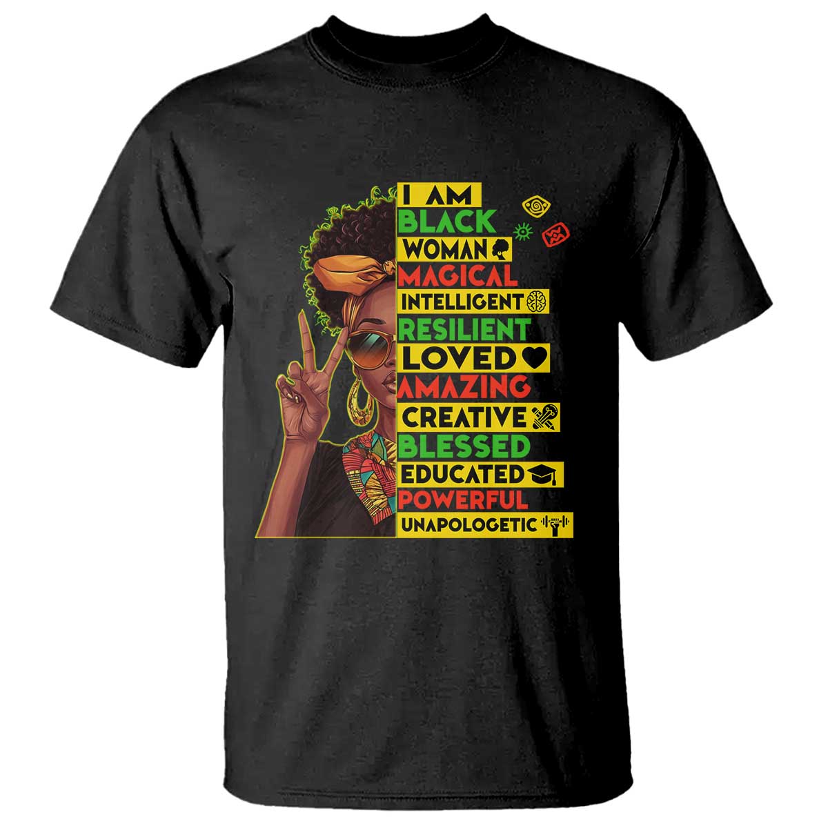 I Am Black Man T Shirt Afro African American Pride Black History Month TS02 Black Print Your Wear