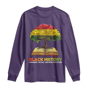 Black History Month Long Sleeve Shirt Honoring The Past Inspiring The Future African American Roots Pride TS02 Purple Print Your Wear