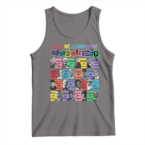 What We Learn From Black History Tank Top Black Civil Rights Leaders TS02 Deep Heather Print Your Wear