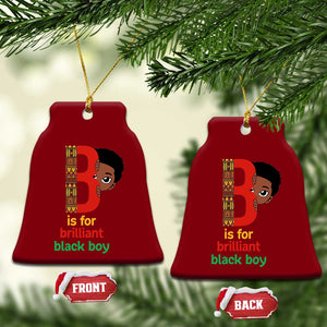Black History Month Boy Ceramic Ornament B Is For Brilliant HBCU Education TS02 Print Your Wear