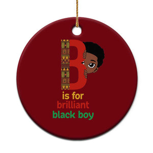 Black History Month Boy Ceramic Ornament B Is For Brilliant HBCU Education TS02 1pc Red Print Your Wear