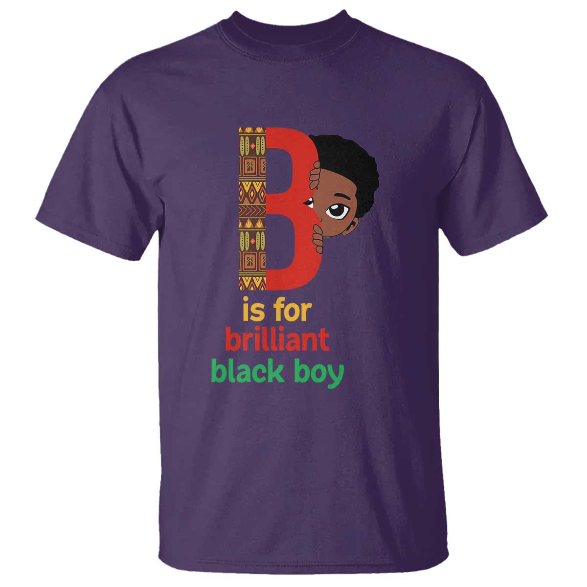 Black History Month Boy T Shirt B Is For Brilliant HBCU Education TS02 Purple Print Your Wear