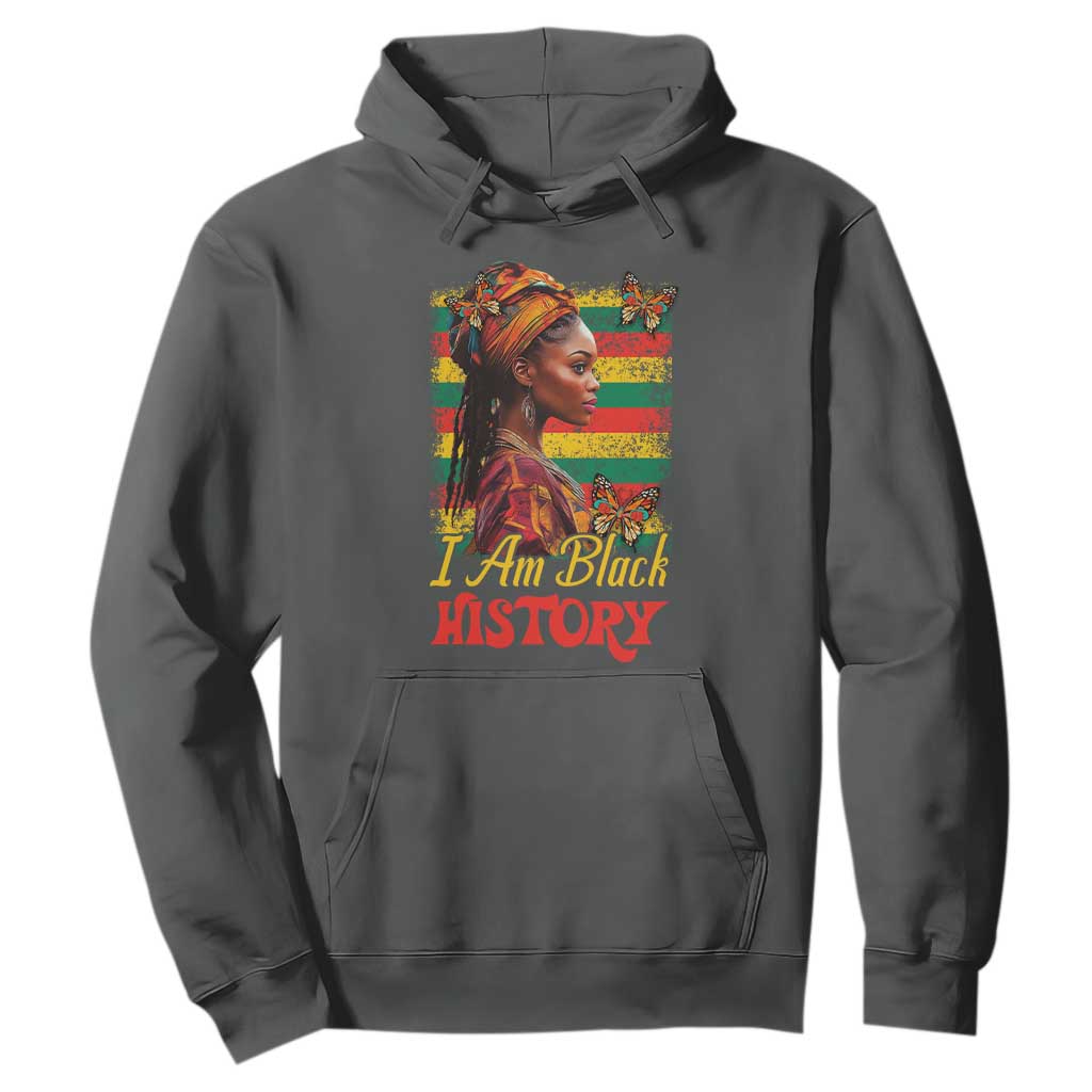 I Am Black History Hoodie African American Pride Woman TS02 Dark Heather Print Your Wear