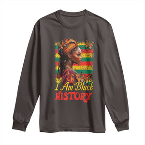 I Am Black History Long Sleeve Shirt African American Pride Woman TS02 Dark Chocolate Print Your Wear