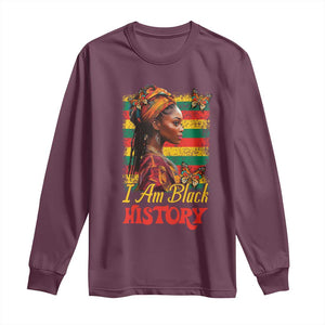 I Am Black History Long Sleeve Shirt African American Pride Woman TS02 Maroon Print Your Wear