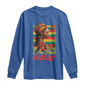 I Am Black History Long Sleeve Shirt African American Pride Woman TS02 Royal Blue Print Your Wear