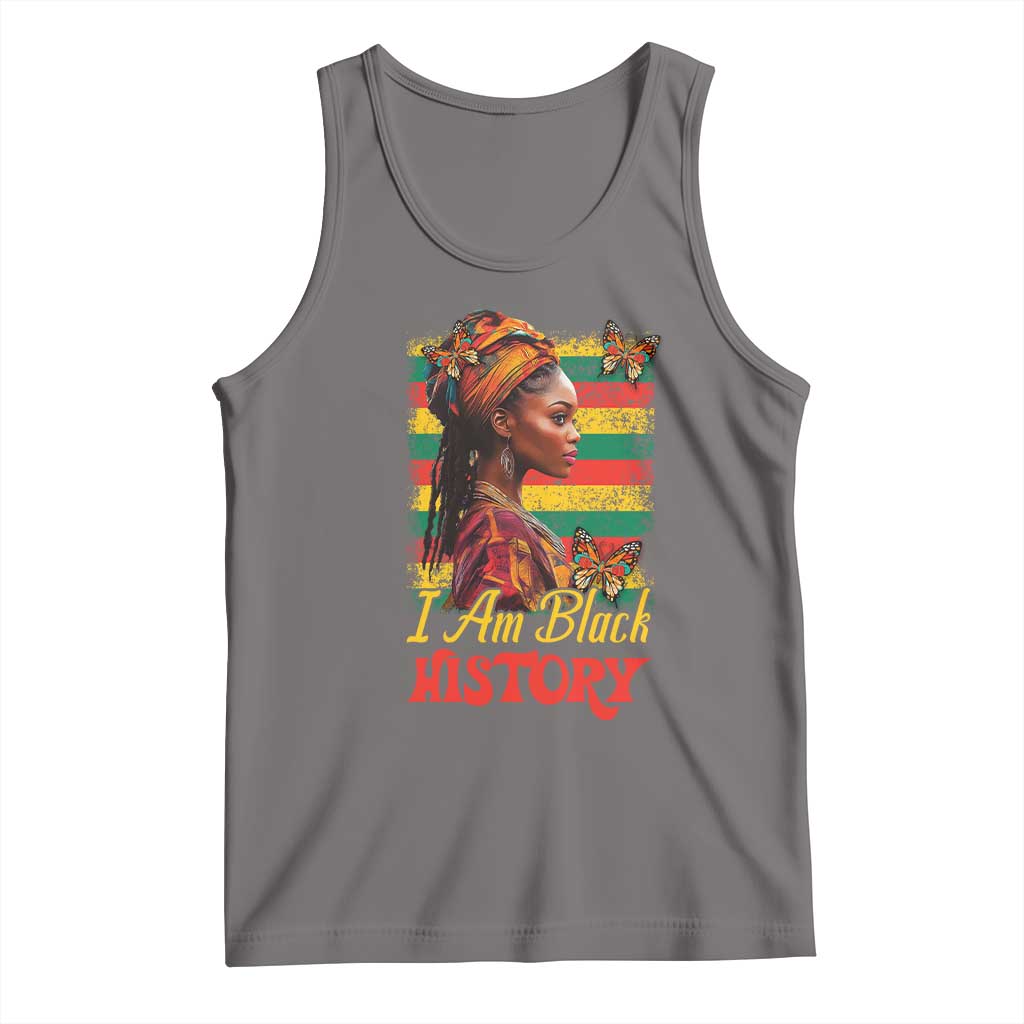 I Am Black History Tank Top African American Pride Woman TS02 Deep Heather Print Your Wear