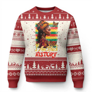 I Am Black History Knit Sweatshirt African American Pride Woman TS02 Red Print Your Wear