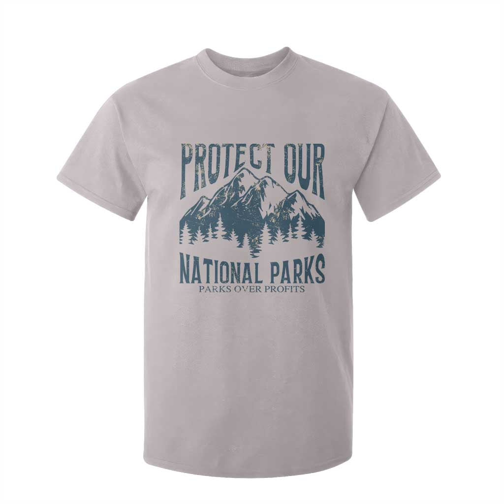Protect Our National Parks T Shirt For Kid Retro Mountain Nature Graphic TS02 Ice Gray Print Your Wear