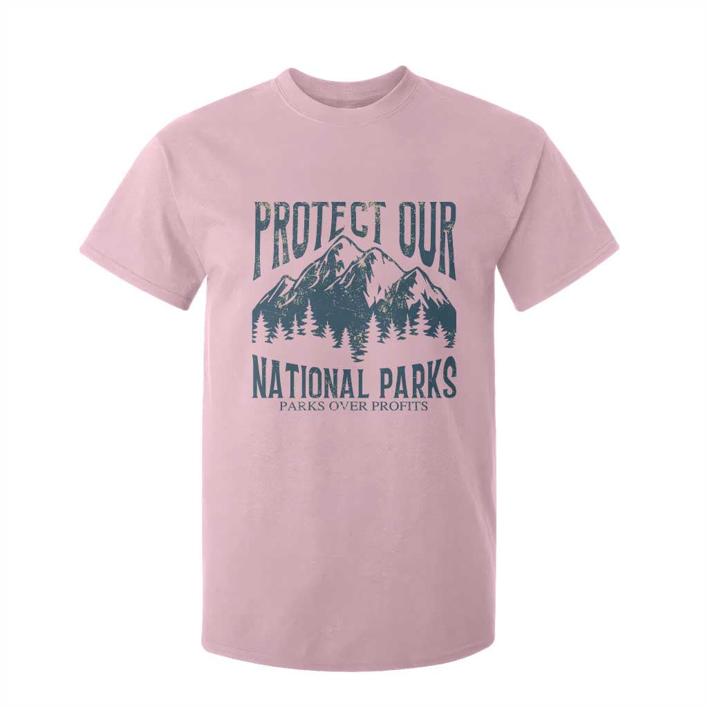 Protect Our National Parks T Shirt For Kid Retro Mountain Nature Graphic TS02 Light Pink Print Your Wear