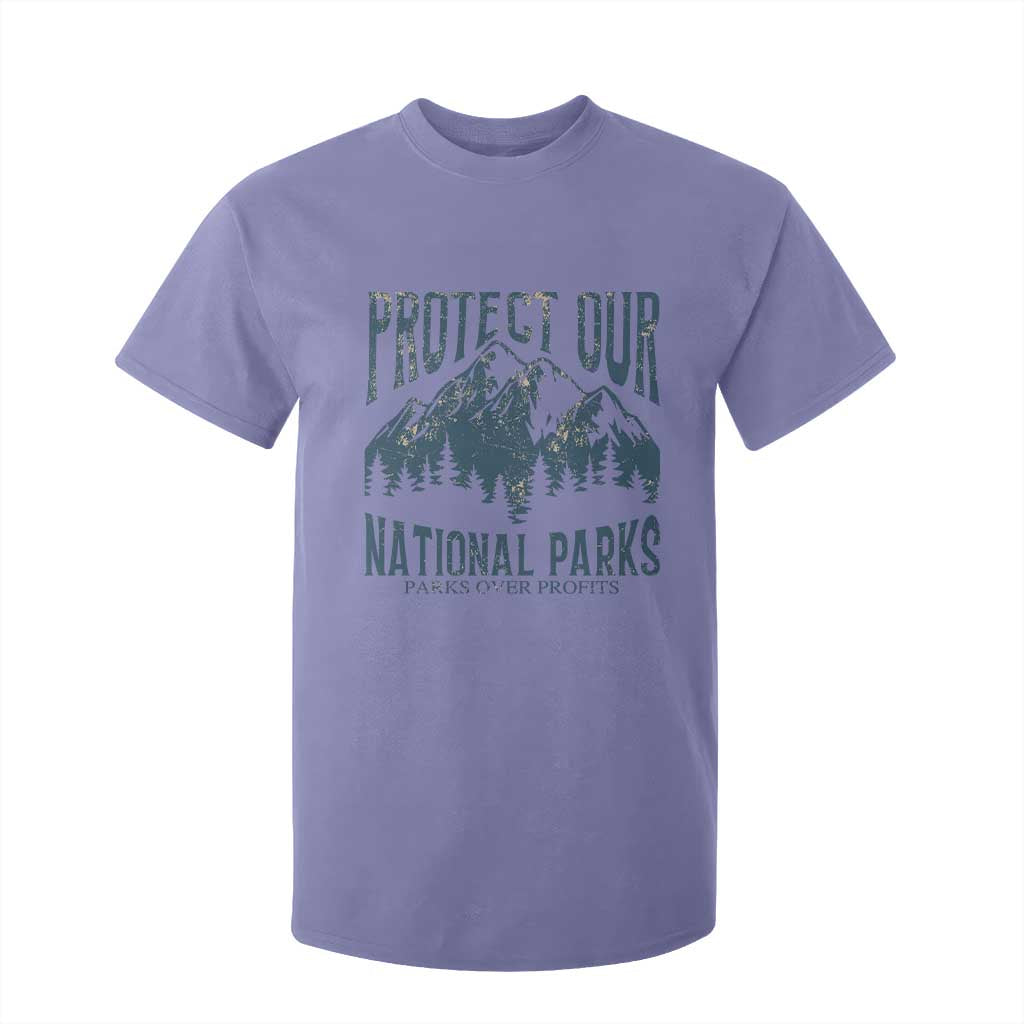 Protect Our National Parks T Shirt For Kid Retro Mountain Nature Graphic TS02 Violet Print Your Wear