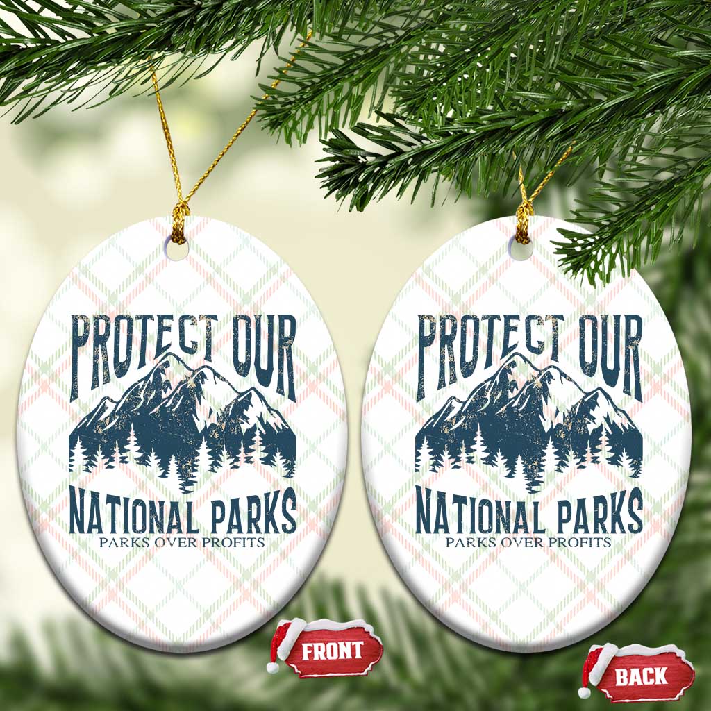 Protect Our National Parks Ceramic Ornament Retro Mountain Nature Graphic TS02 Print Your Wear