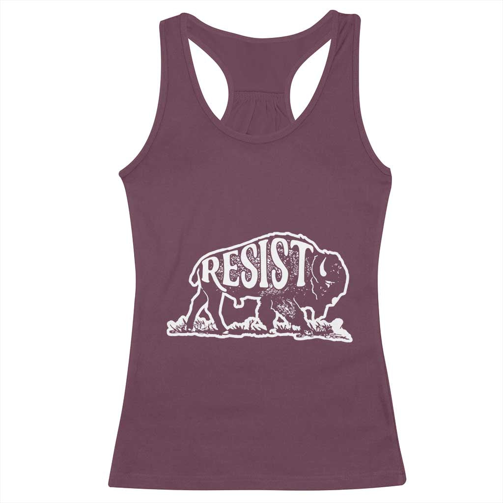 Protect Our National Parks Racerback Tank Top Bison Wildlife Resist TS02 Maroon Print Your Wear