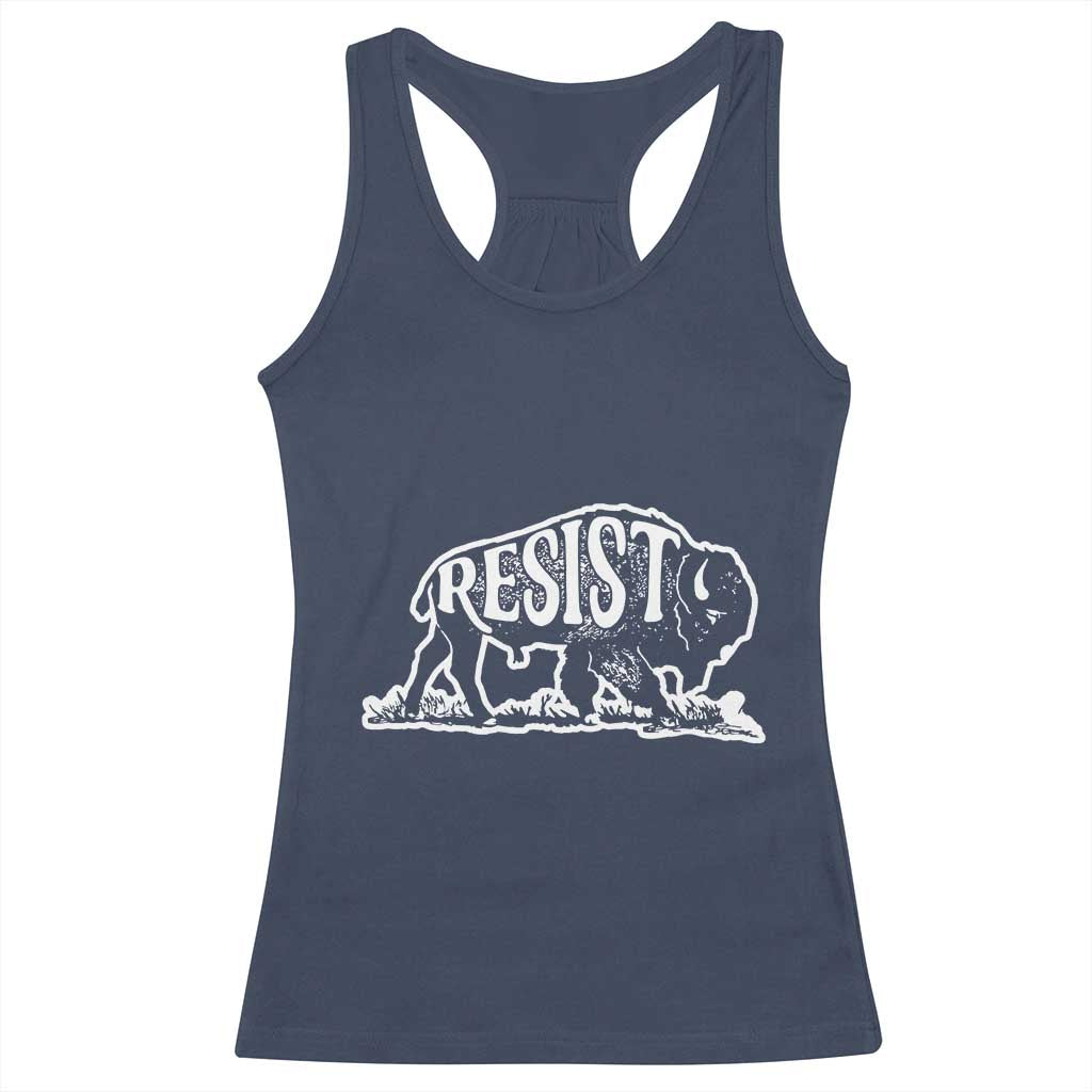 Protect Our National Parks Racerback Tank Top Bison Wildlife Resist TS02 Navy Print Your Wear