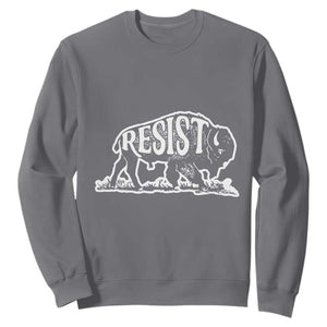 Protect Our National Parks Sweatshirt Bison Wildlife Resist TS02 Charcoal Print Your Wear