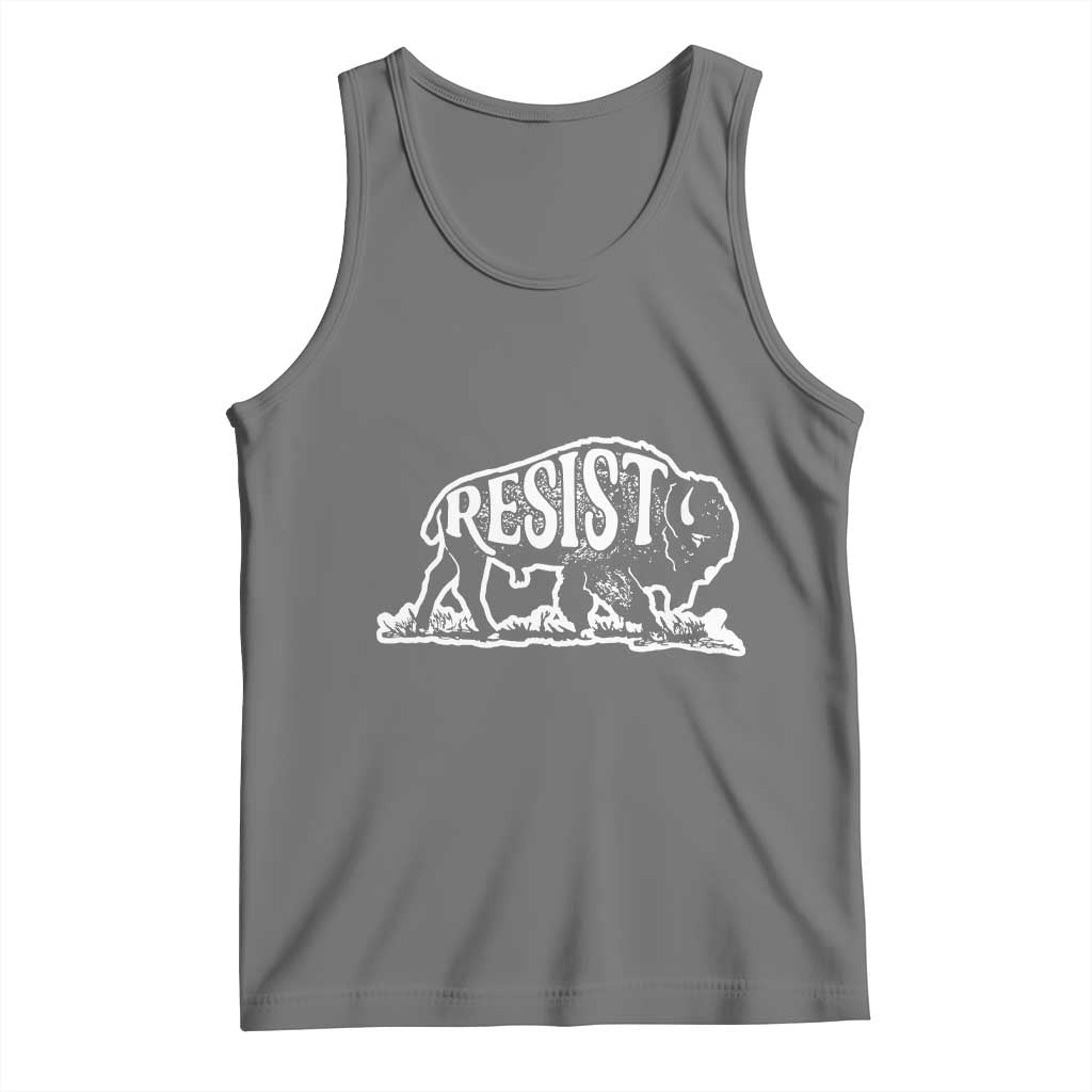 Protect Our National Parks Tank Top Bison Wildlife Resist TS02 Black Heather Print Your Wear