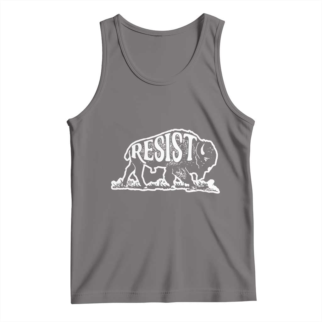 Protect Our National Parks Tank Top Bison Wildlife Resist TS02 Deep Heather Print Your Wear