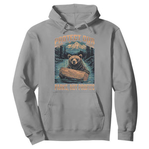 Protect Our National Parks Hoodie Parks Not Profits Bear Retro Graphic TS02 Sport Gray Print Your Wear