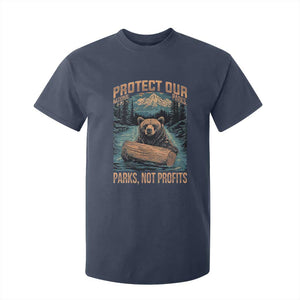 Protect Our National Parks T Shirt For Kid Parks Not Profits Bear Retro Graphic TS02 Navy Print Your Wear