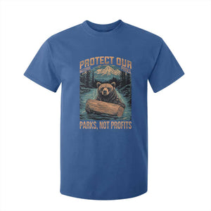 Protect Our National Parks T Shirt For Kid Parks Not Profits Bear Retro Graphic TS02 Royal Blue Print Your Wear